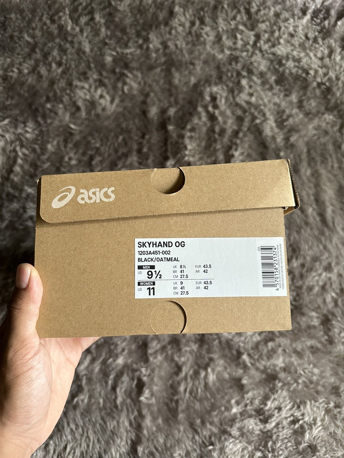 Asics ASICS Skyhand OG "Black Oatmeal Size US 9.5 / EU 42-43 - 8 Thumbnail