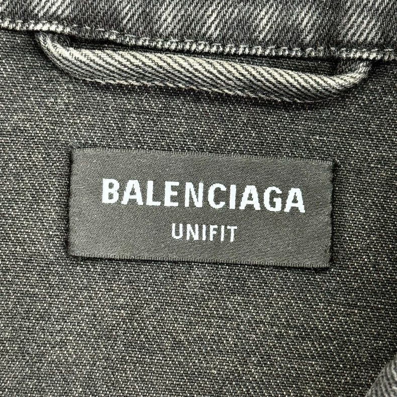 Balenciaga Balenciaga Double b painted logo denim jacket coat Size US XS / EU 42 / 0 - 4 Thumbnail