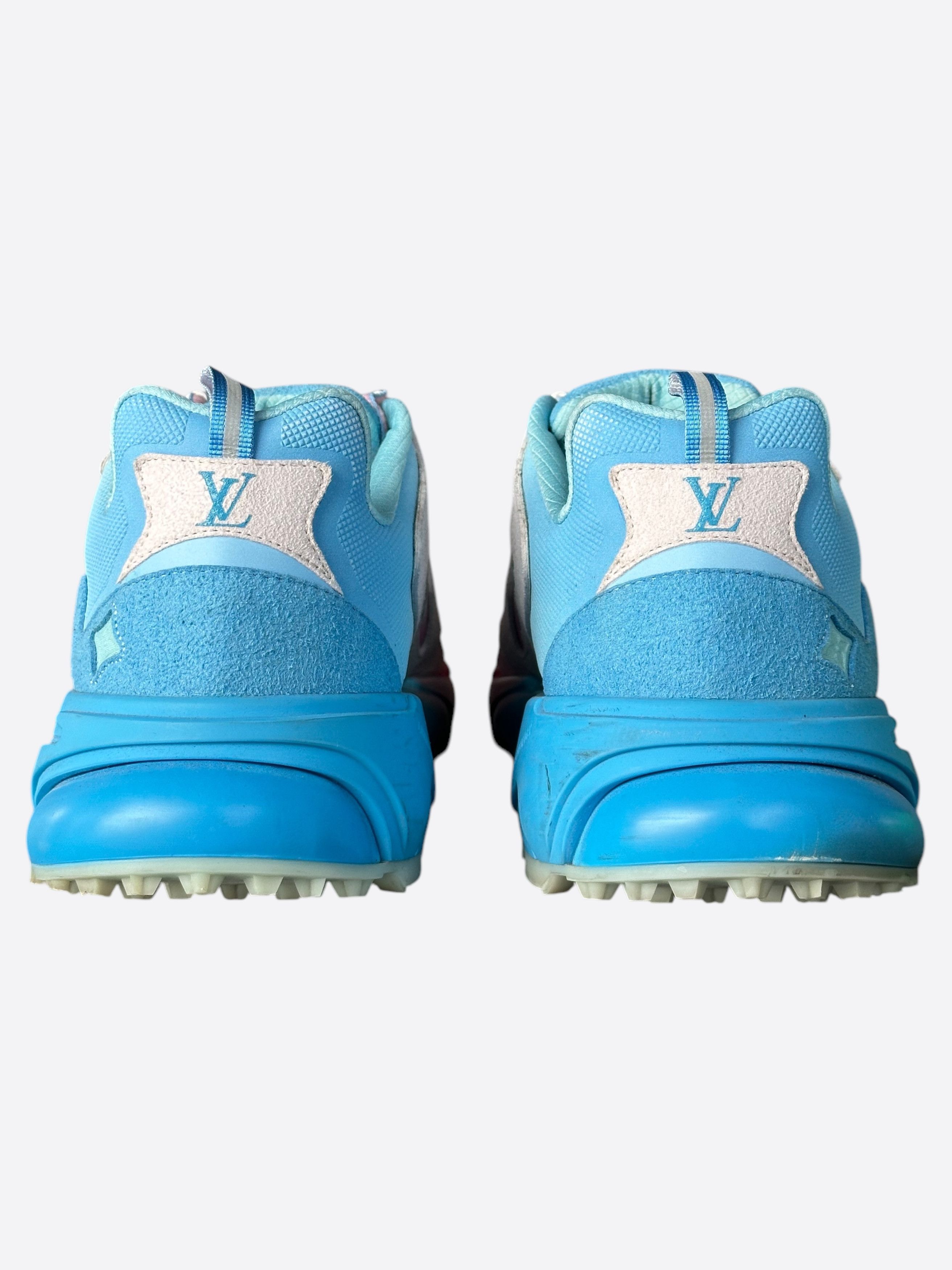Louis Vuitton Louis Vuitton Blue & Pink Tatic Sneakers Size US 9.5 / EU 42-43 - 4 Thumbnail
