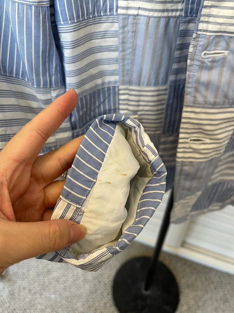 Comme des Garcons Comme Des Garcons Blue striped patchwork blazer Size US XS / EU 42 / 0 - 6 Thumbnail
