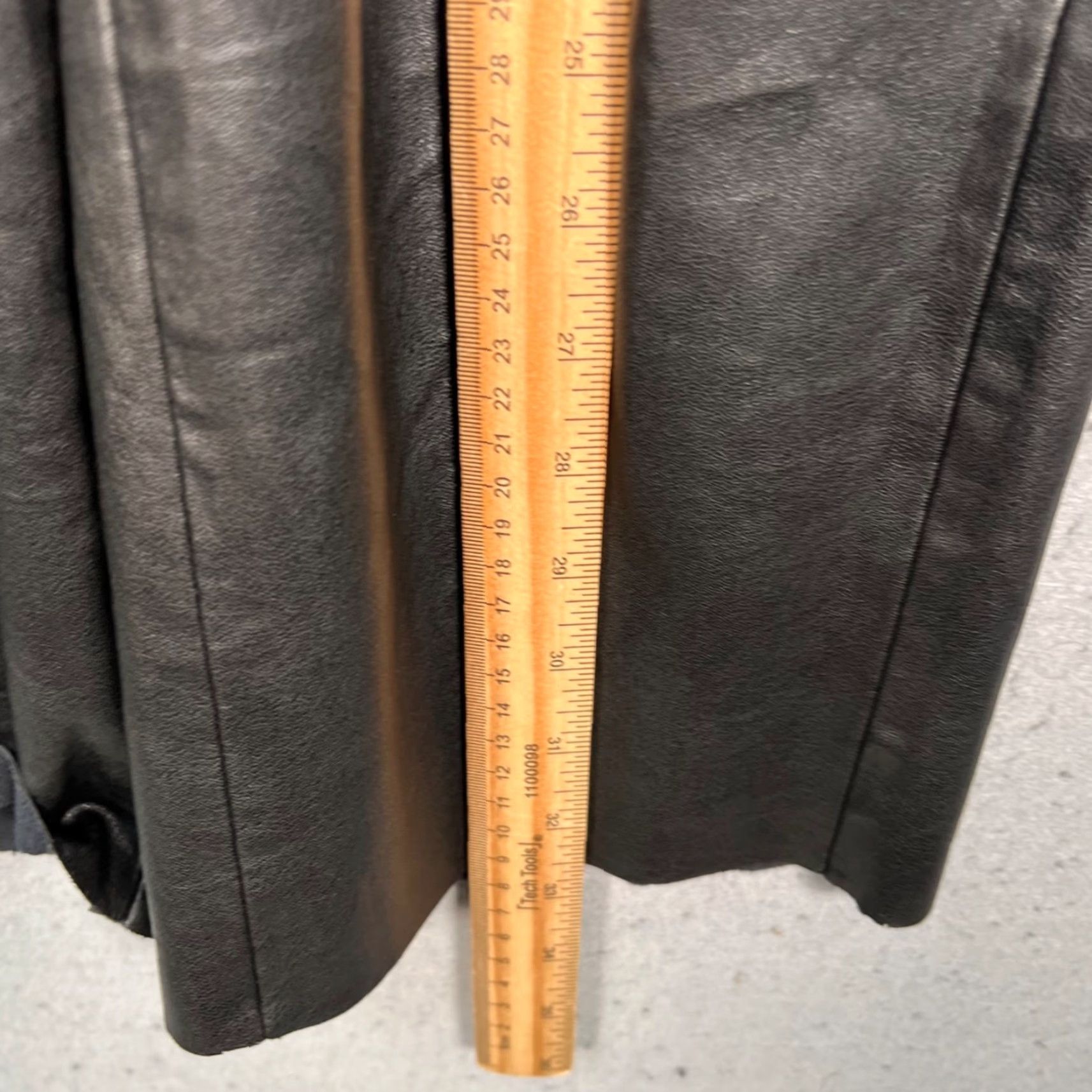 Zara Zara Womens Size Small Black Faux Leather Wide-Leg Pants Elastic Waist Shirt Womens Pants Cropped Punk 90s N/A Size 28" / US 6 / IT 42 - 6 Thumbnail