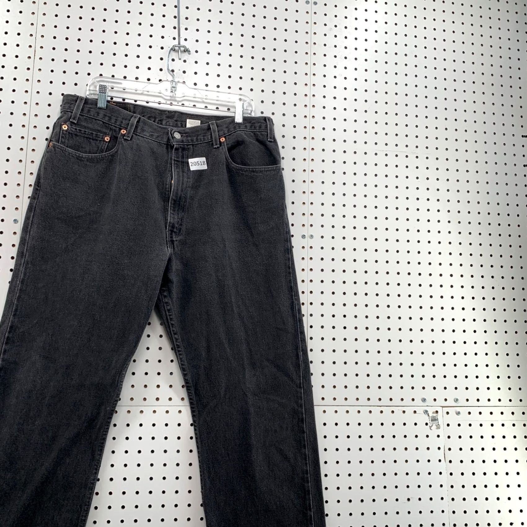 Levi's VINTAGE Levi's 505 Black Denim Jeans Mens Straight Regular 35x34 90s Theme Leather? Size US 38 / EU 54 - 4 Thumbnail