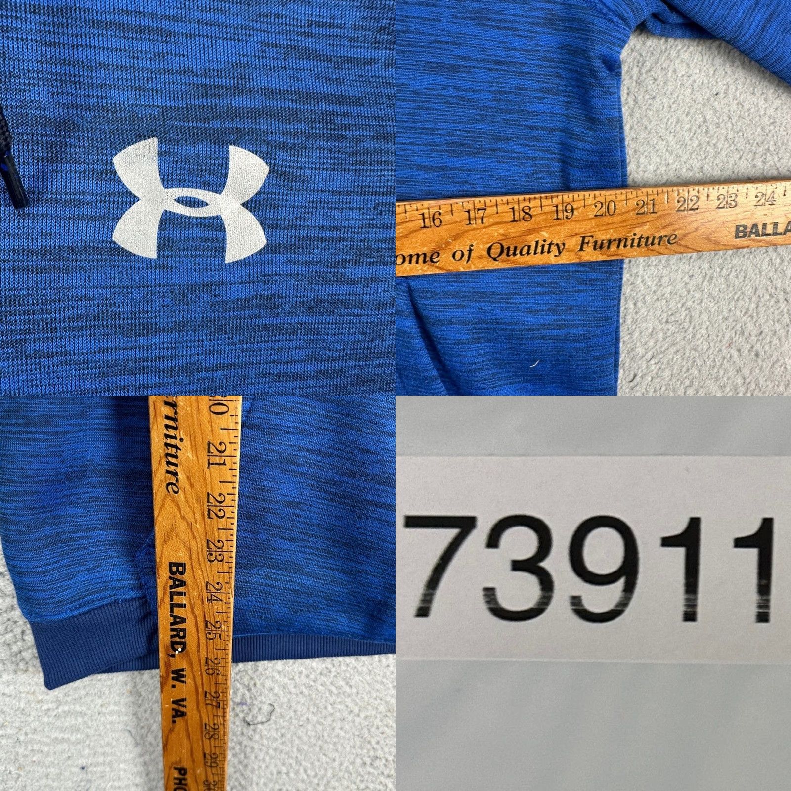 Under Armour Under Armour Mens Hoodie Sweatshirt Medium Blue Heather Drawstring Pullover NEW Size US M / EU 48-50 / 2 - 8 Thumbnail