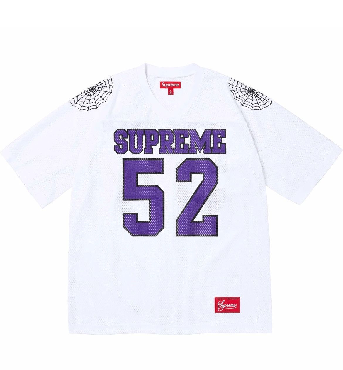 image of Size XL - Supreme Spiderweb Football Jersey White In Hand, Men's