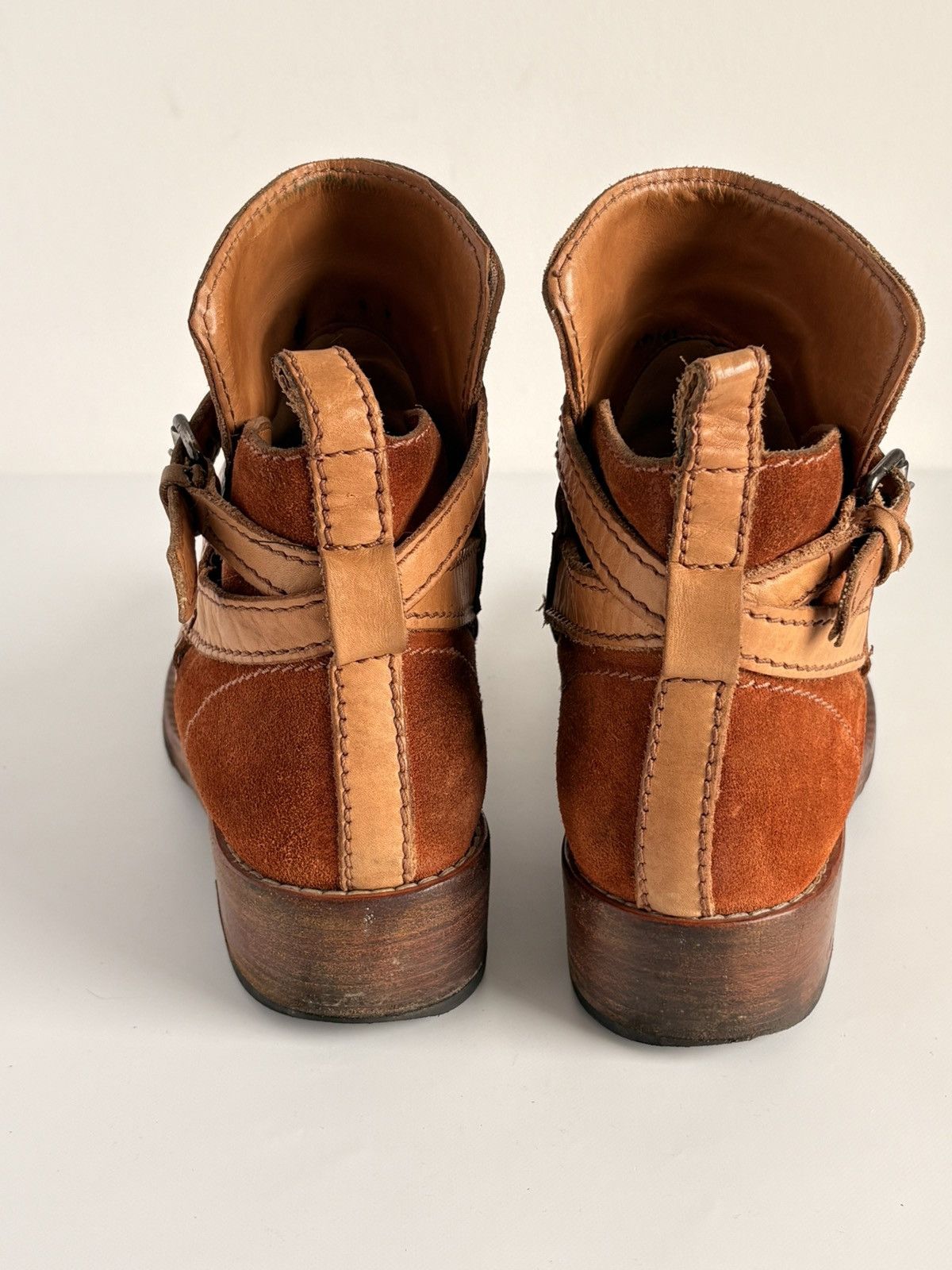 Acne Studios Acne Studios Rust Leather Suede Ankle Boots Western Biker Size US 9 / IT 39 - 7 Thumbnail