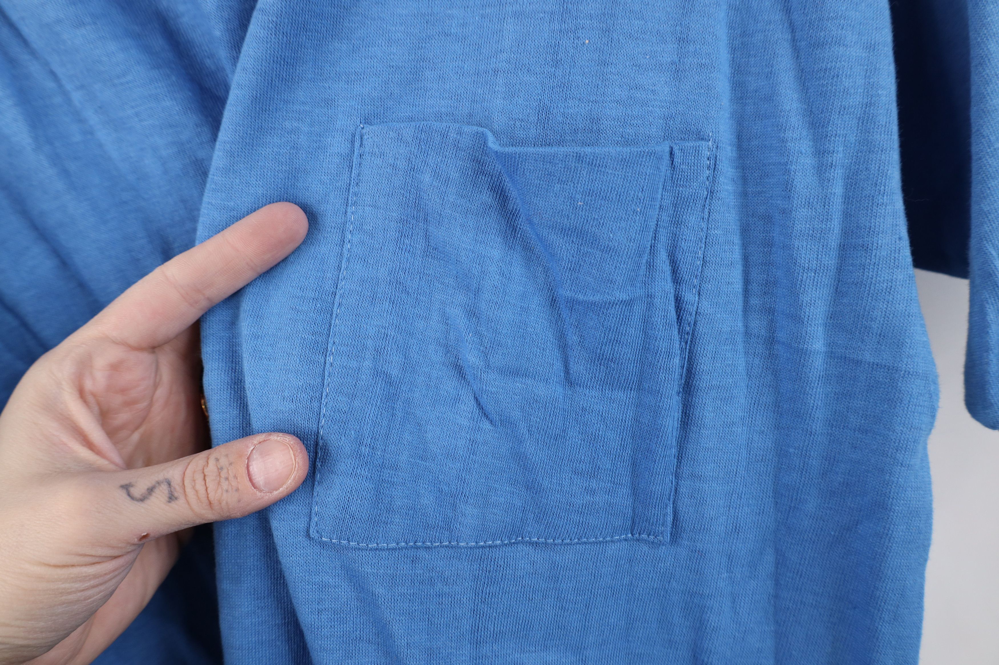 Vintage Vintage 90s Streetwear Short Sleeve Ringer T-Shirt Blue Size US L / EU 52-54 / 3 - 4 Thumbnail