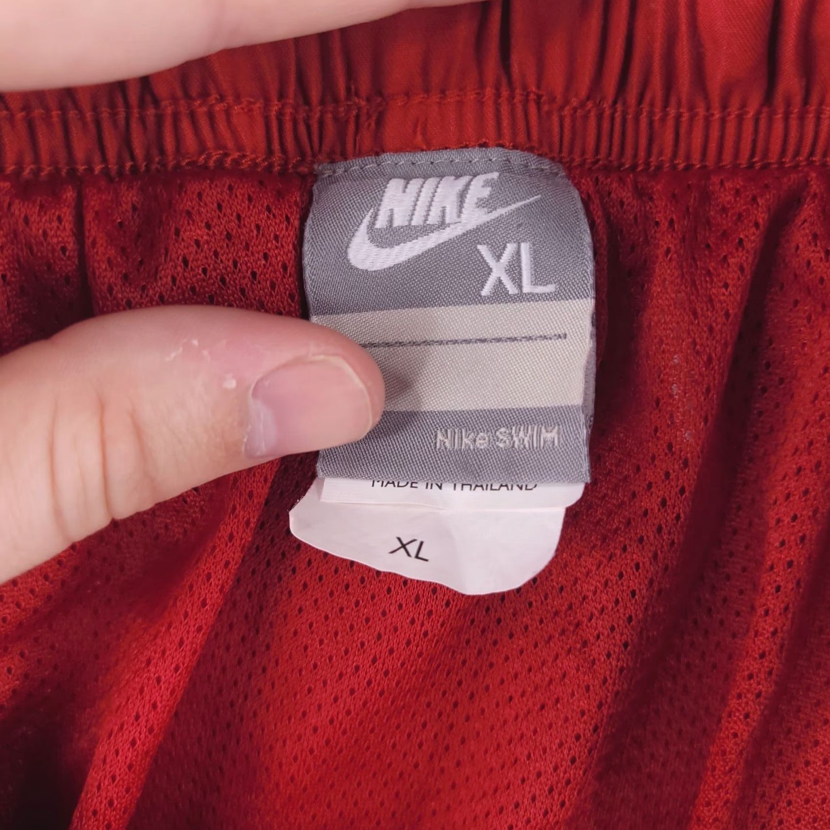 Nike Nike Shorts Mens L Red Swim Lined Retro y2k 90s Swim Bottom Style Holiday? Size US 33 - 3 Thumbnail