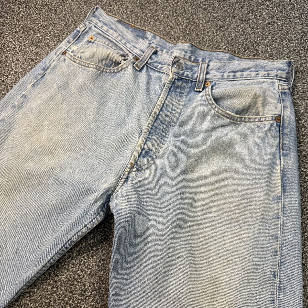 Levi's 🔥🇯🇵 Vintage Y2K Levis 501 Distressed Denim Size US 32 / EU 48 - 3 Thumbnail