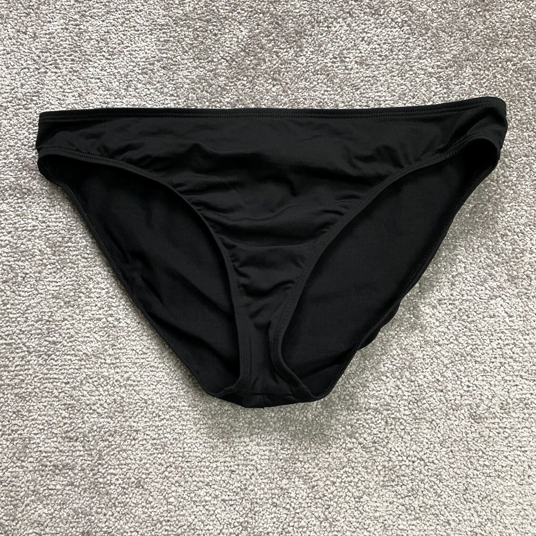 Vintage La Blanca Bikini Bottom Womens 14 Black High Rise Swimwear Beach Pool Size 36" / US 14 / IT 50 - 2 Thumbnail