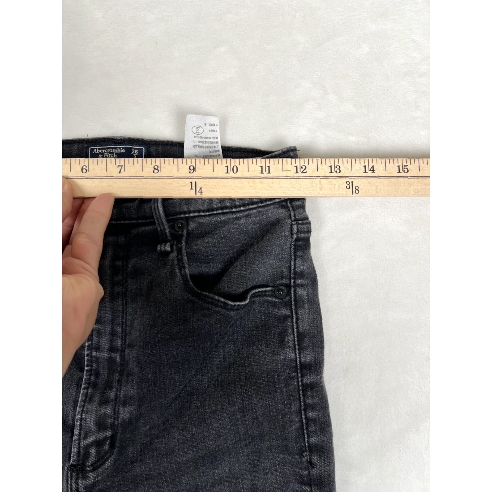 Abercrombie & Fitch Abercrombie & Fitch Black Ultra High Rise Skinny Jeans Womens 2R Black Size 26" / US 2 / IT 38 - 5 Thumbnail