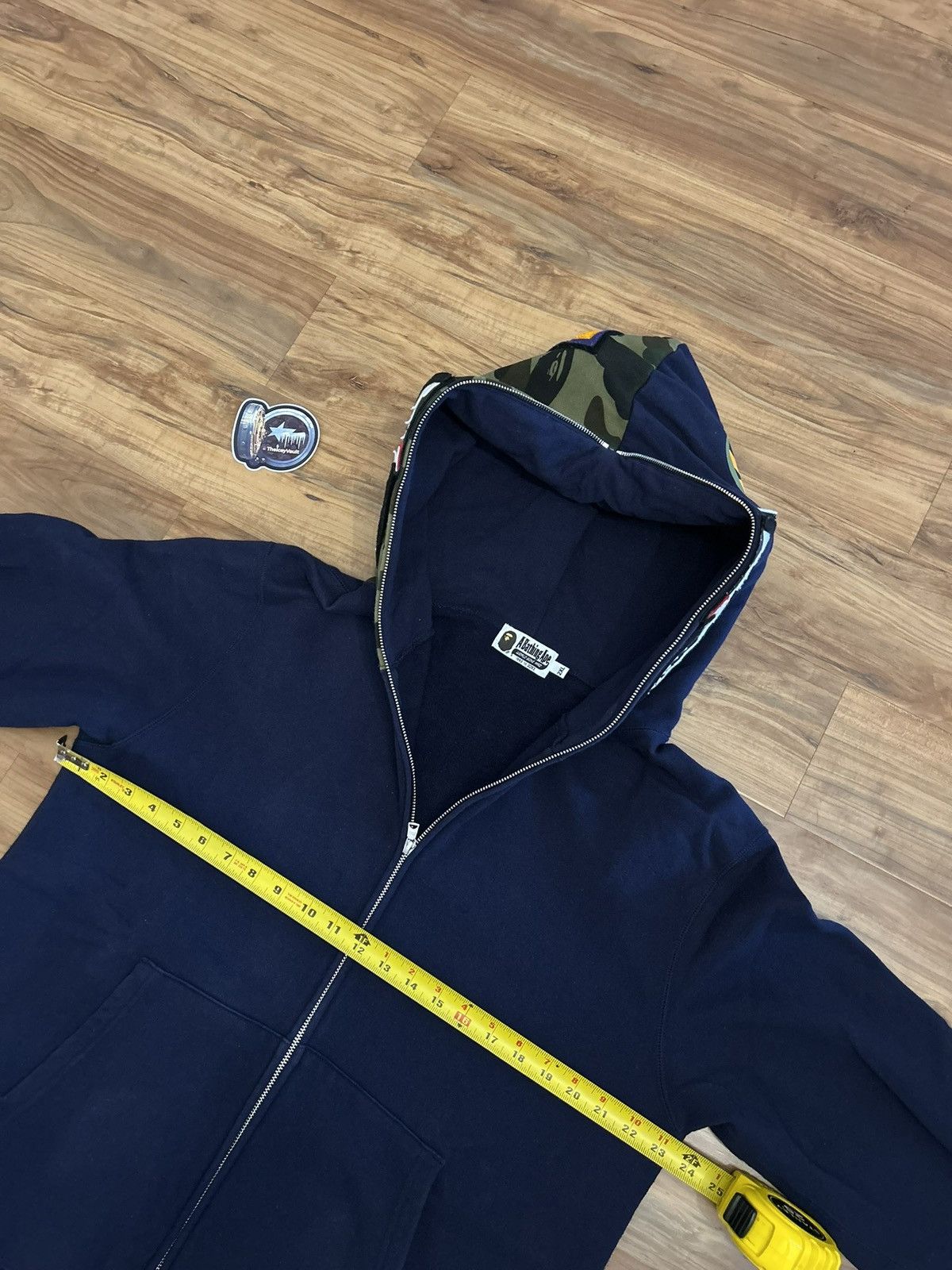 Bape Bape Navy/Green Camo Detachable Shark Full Zip Hoodie Size US XXL / EU 58 / 5 - 13 Thumbnail