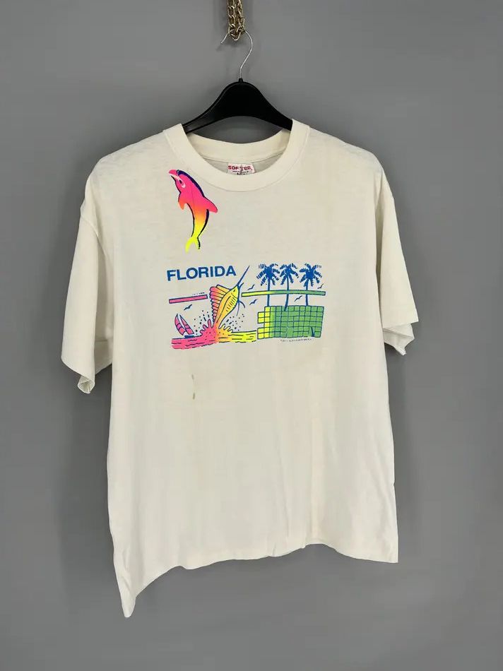 Vintage 90s Florida All Over Print Shirt Y2K Size US XL / EU 56 / 4 - 2 Thumbnail