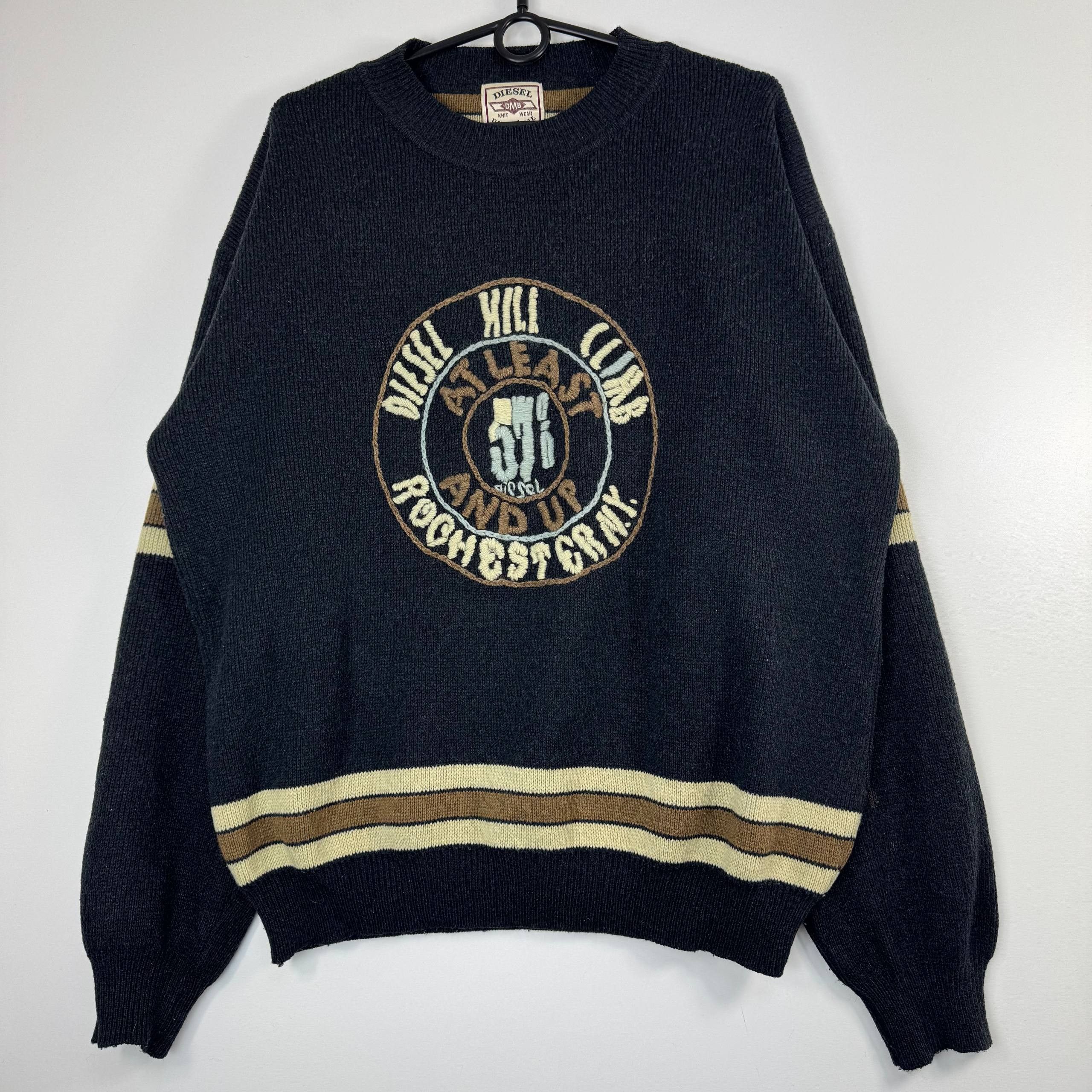 Diesel Diesel DMB Knit Sweater Navy Vintage Mens Size XL Size US XL / EU 56 / 4 - 1 Thumbnail