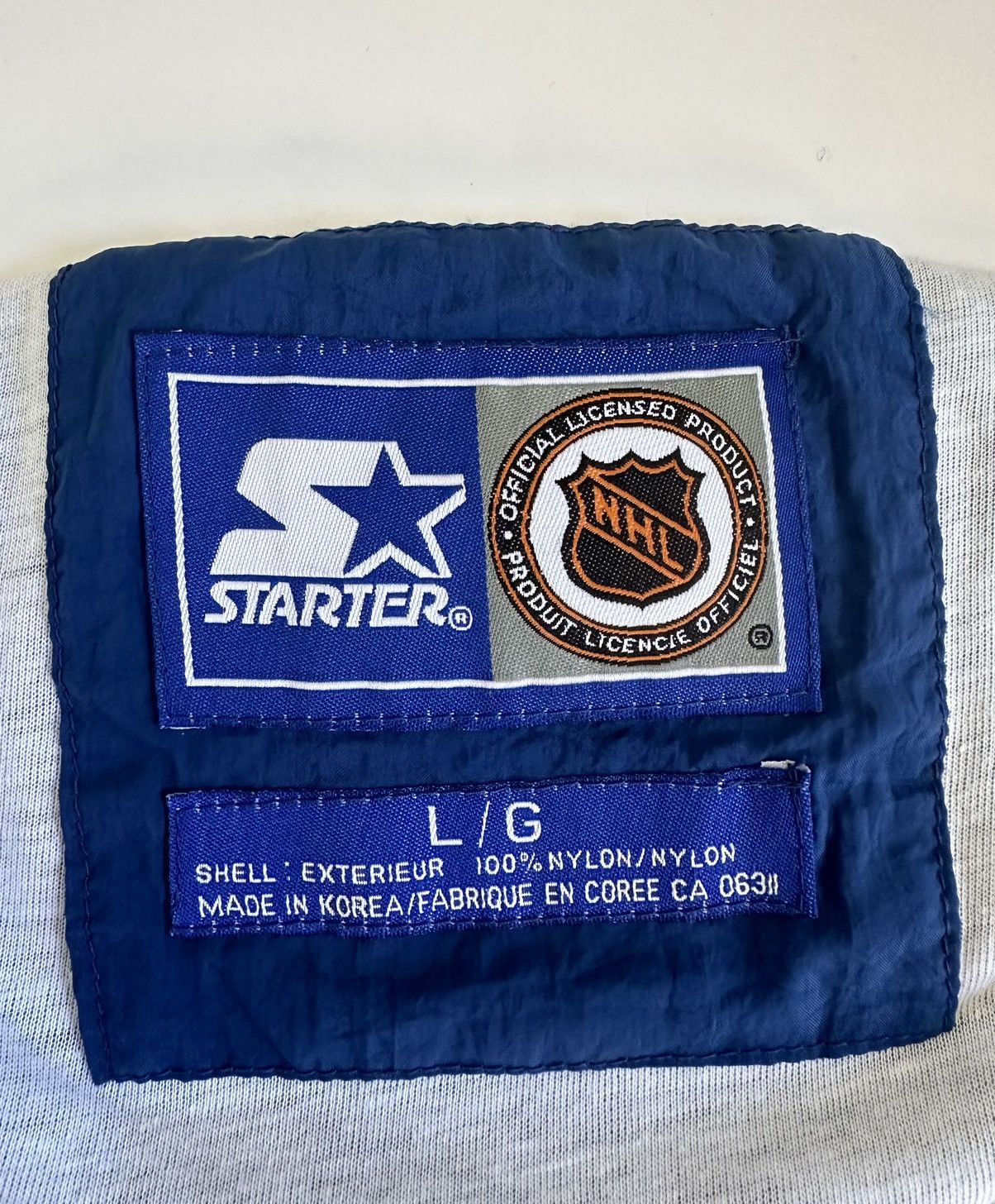 Starter Starter Blue NHL Embroidered Baggy Y2K Track Pants Size US 34 / EU 50 - 4 Thumbnail