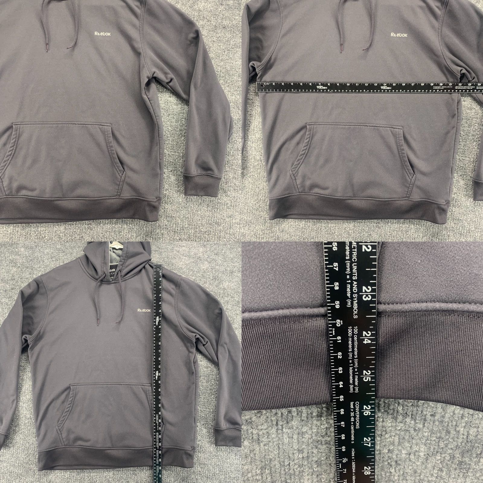 Reebok Reebok Hoodie Mens Medium Gray Pullover Active Drawstring Pocket Hooded Outdoor Size US M / EU 48-50 / 2 - 8 Thumbnail