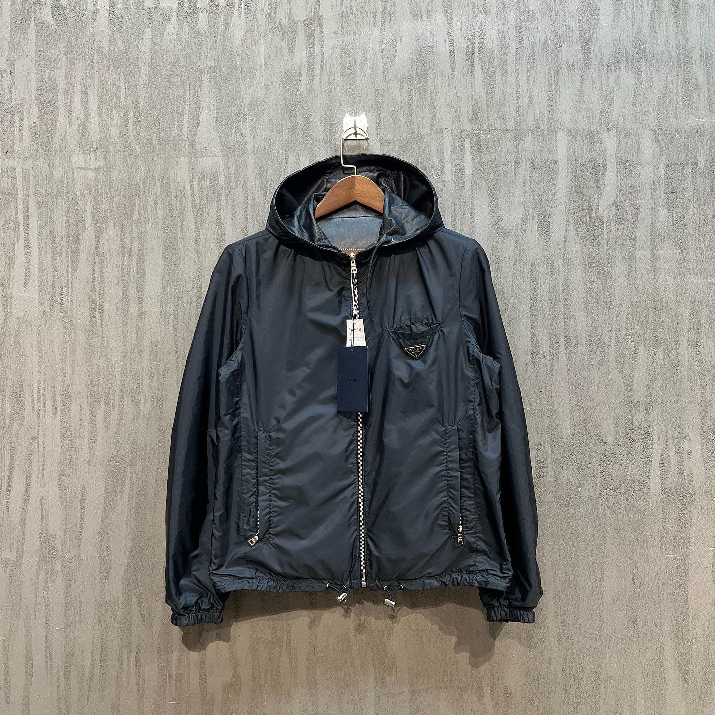 Prada Prada Hooded Leather Jacket Size 48 Size US M / EU 48-50 / 2 - 1 Thumbnail