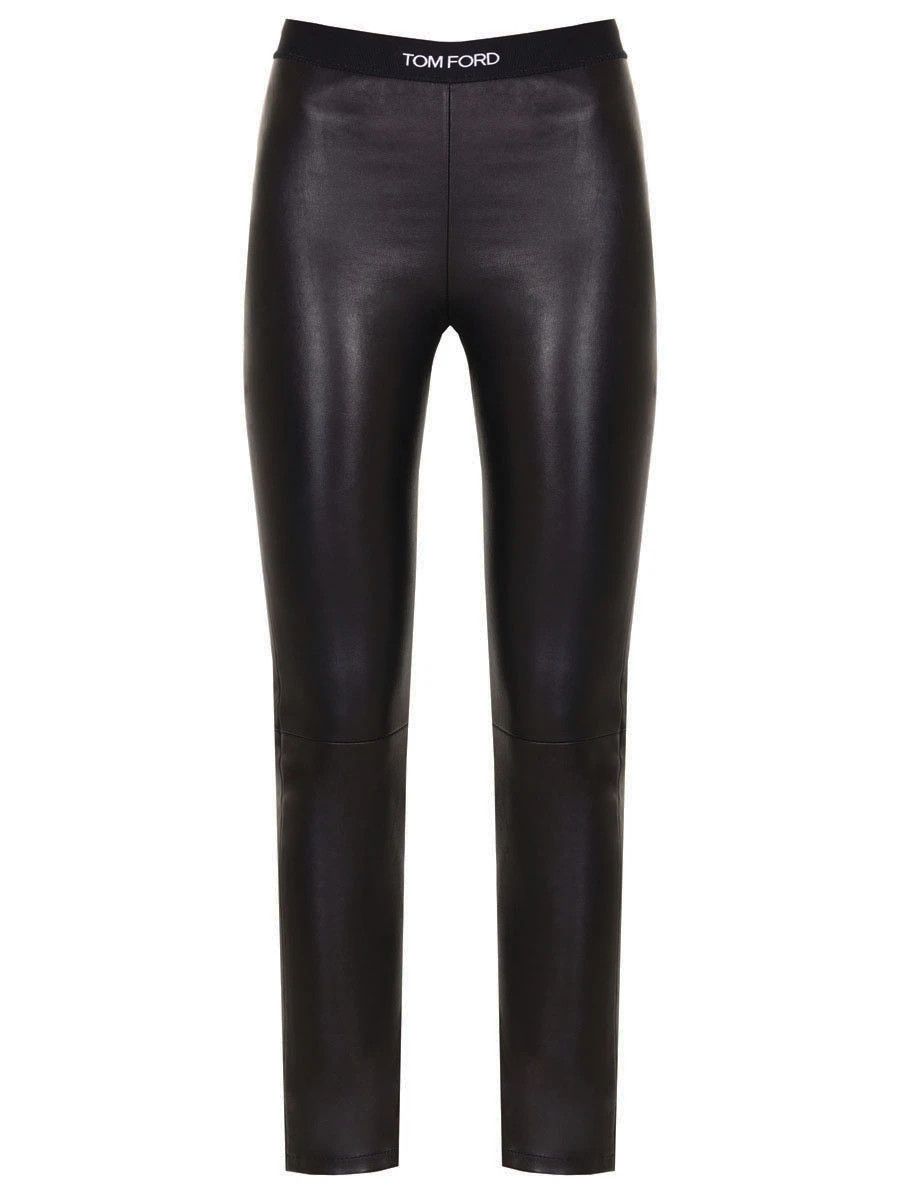 o1w1db10225 PAL718 Leather Leggings in Black