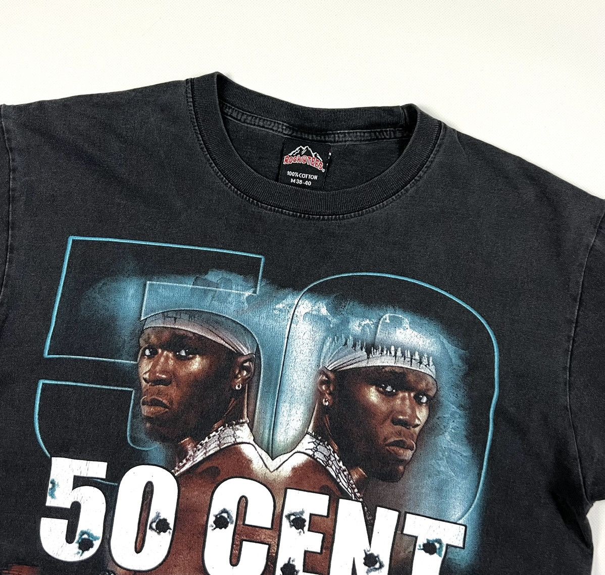 50 Cent × Rap Tees × Vintage Vintage 50 Cent Reverse logo Rap Hip Hop T Shirt Size S/M Size US M / EU 48-50 / 2 - 6 Thumbnail