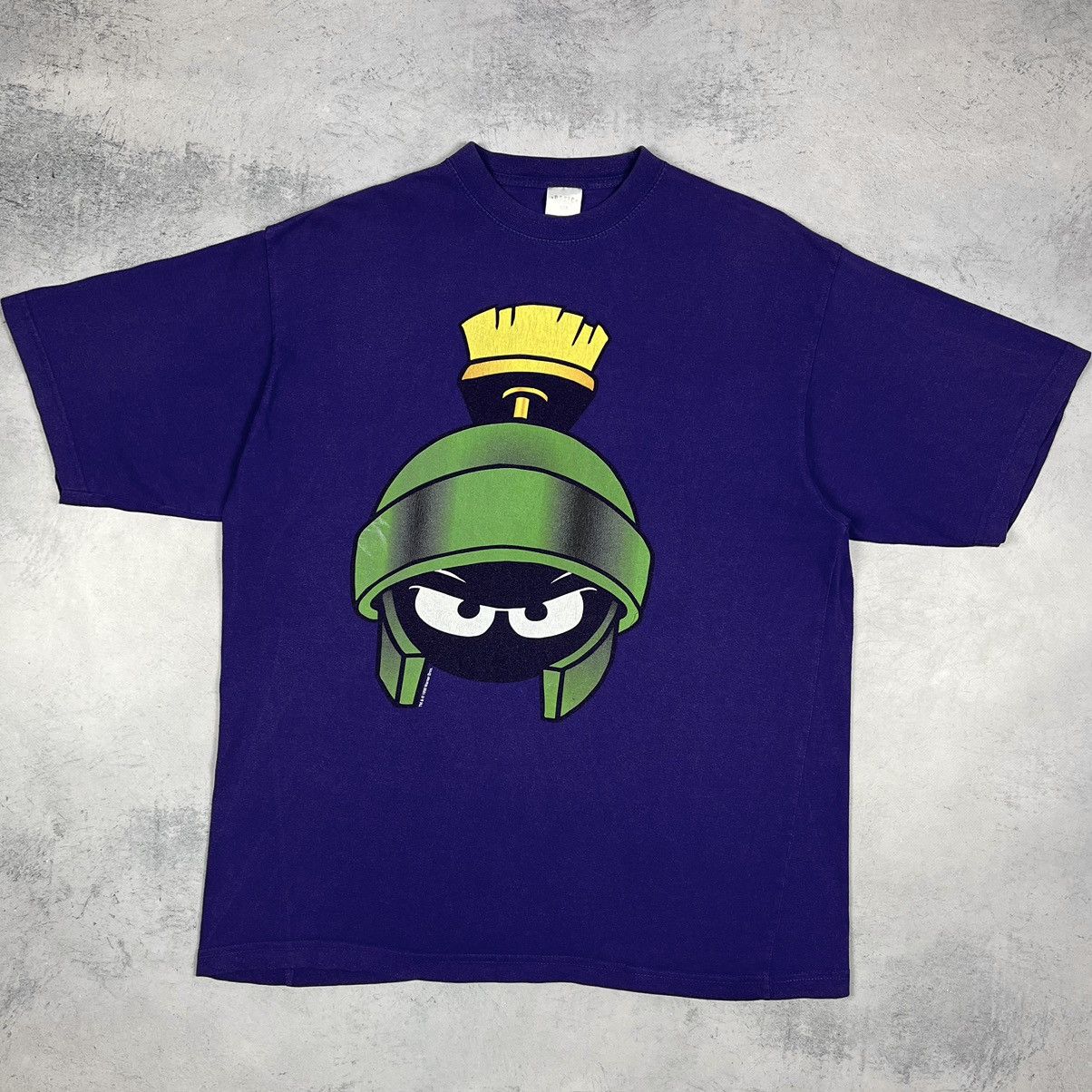 Warner Bros Vintage Warner Bros. Marvin The Martian Cartoon T Shirt 1998 Size US XL / EU 56 / 4 - 2 Thumbnail