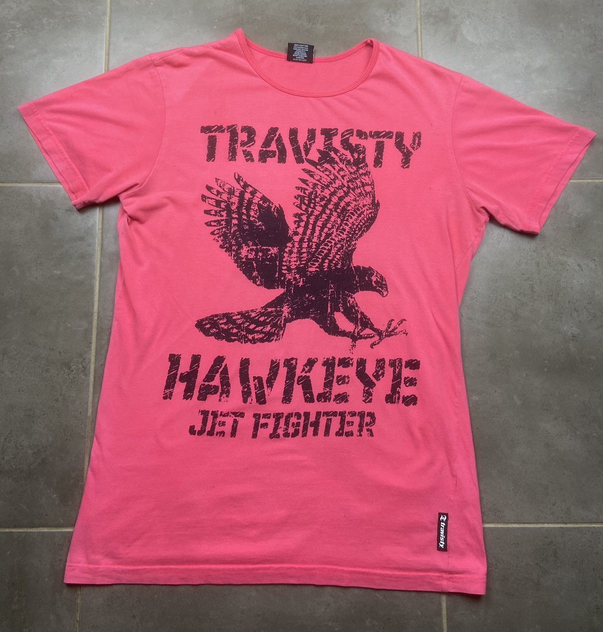 Man Made In Australia Travisty. Short sleeve shirt. Hawkeye Jet fighter Size US L / EU 52-54 / 3 - 1 Thumbnail