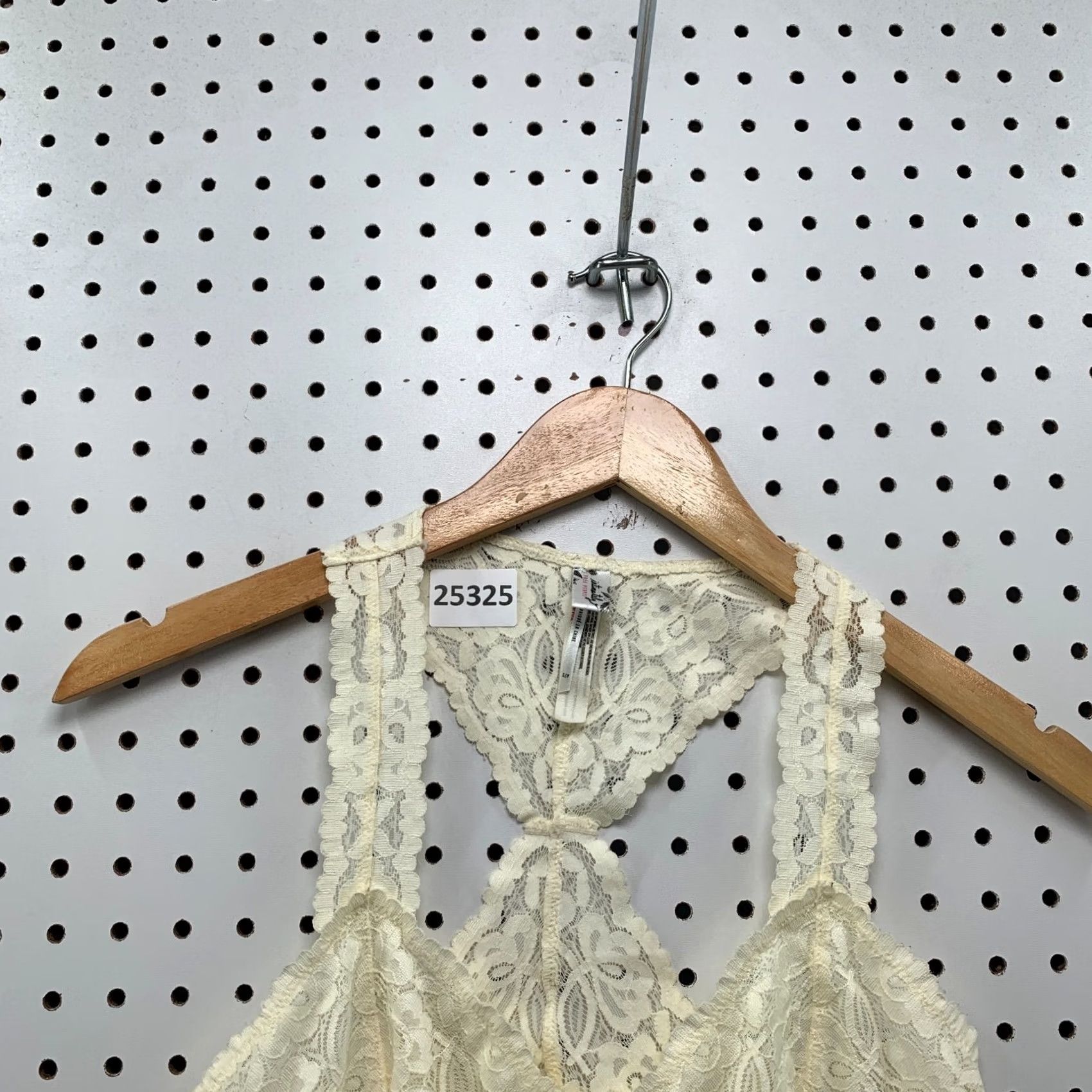 Free People Intimately Free People Galloon Nylon Lace Halter Bralette Beige Small 13x12 Size ONE SIZE - 2 Thumbnail