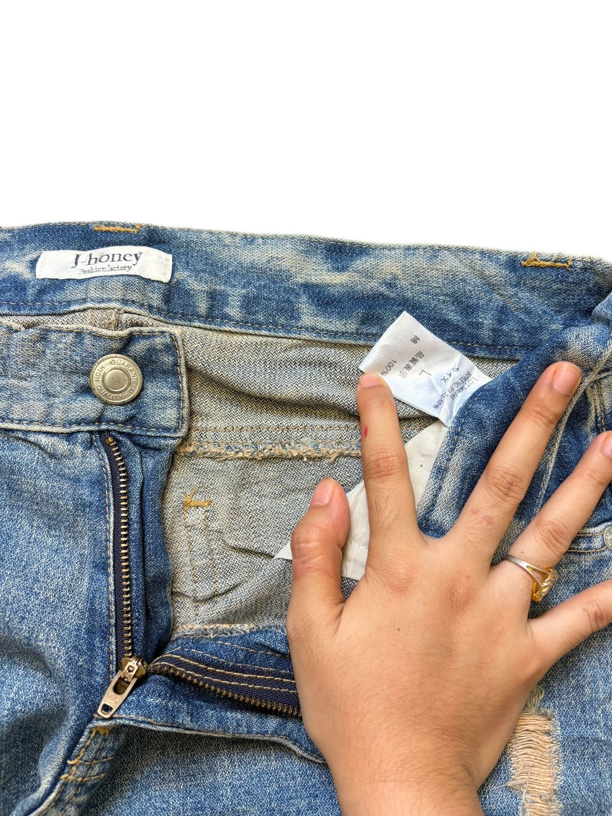Acne Studios Vintage / Y2K J Honey Rusty Wash Distress Loose Jeans Size 32" / US 10 / IT 46 - 5 Thumbnail