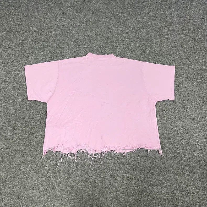 Balenciaga Balenciaga Distressed Hem Embroidered Logo Short Sleeve T- Size US XL / EU 56 / 4 - 2 Thumbnail