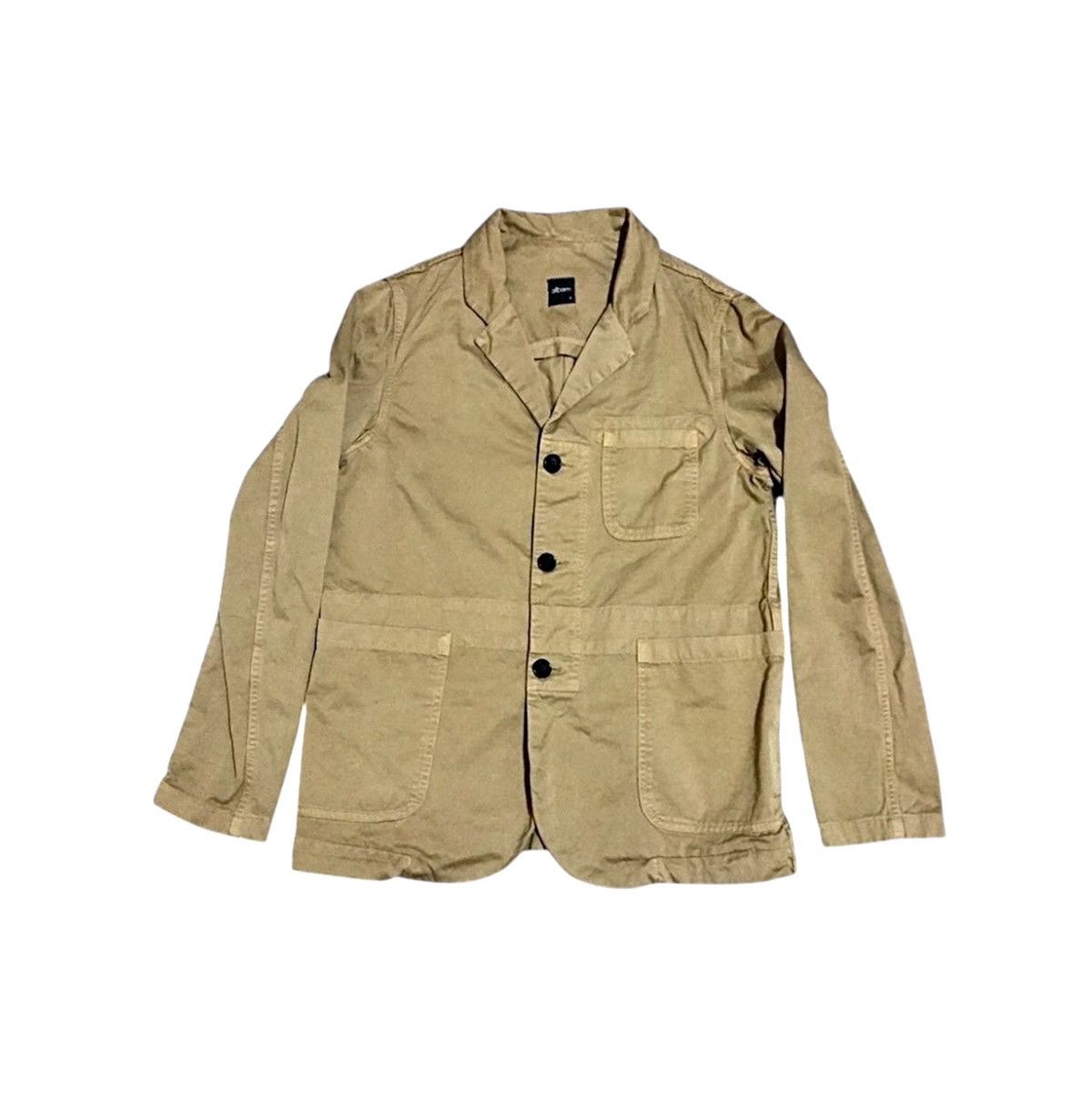 Albam Albam 3 Pocket Buttons Sand Cotton Jacket Blazer Size US M / EU 48-50 / 2 - 1 Thumbnail