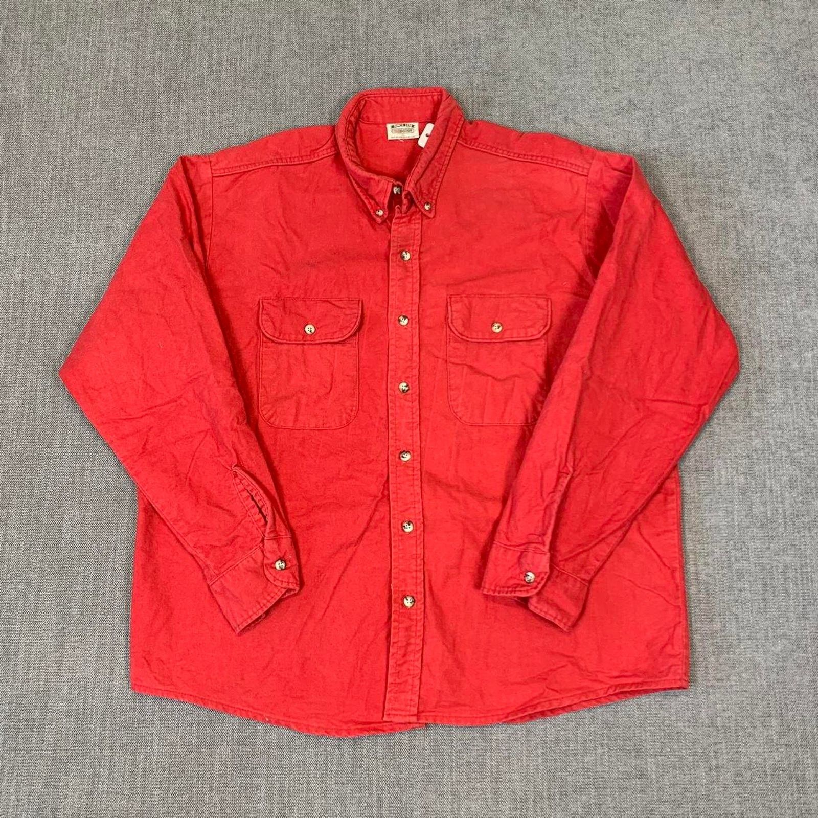 Other Vintage Five Brother button up red flannel shirt Size US XL / EU 56 / 4 - 1 Thumbnail
