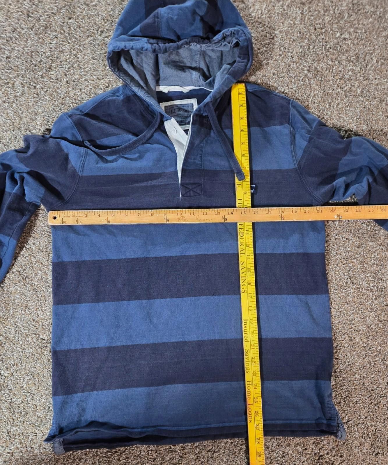 L.L. Bean L.L. Bean Lakewashed Rugby Hoodie Mens M Traditional Fit Size US M / EU 48-50 / 2 - 2 Thumbnail