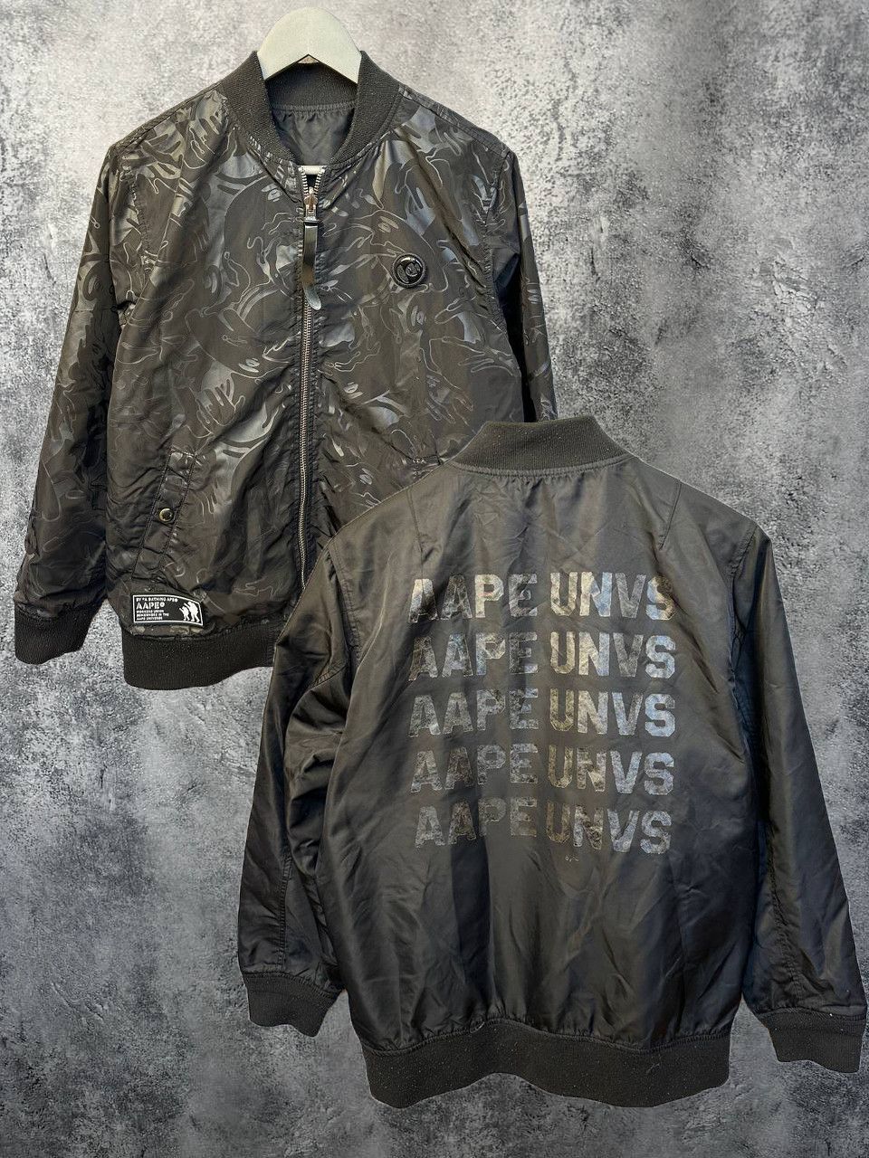 Aape × Japanese Brand AAPE By A Bathing Ape UNVS Bomber Reversible Rare Size US M / EU 48-50 / 2 - 1 Thumbnail