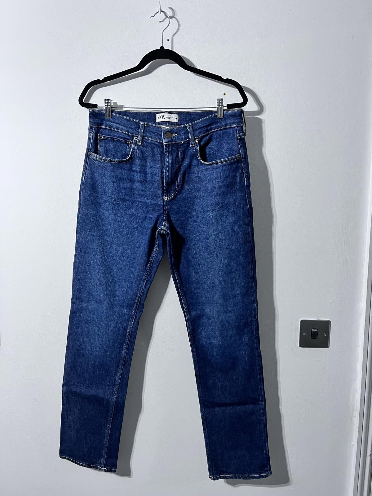 Zara Zara Mid-Blue Jeans – Size EUR 40 / UK 12 Size 30" / US 8 / IT 44 - 2 Thumbnail