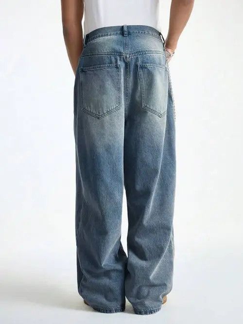 Jean Washed Y2k Denim Jeans Loose fit Baggy Size US 36 / EU 52 - 4 Thumbnail