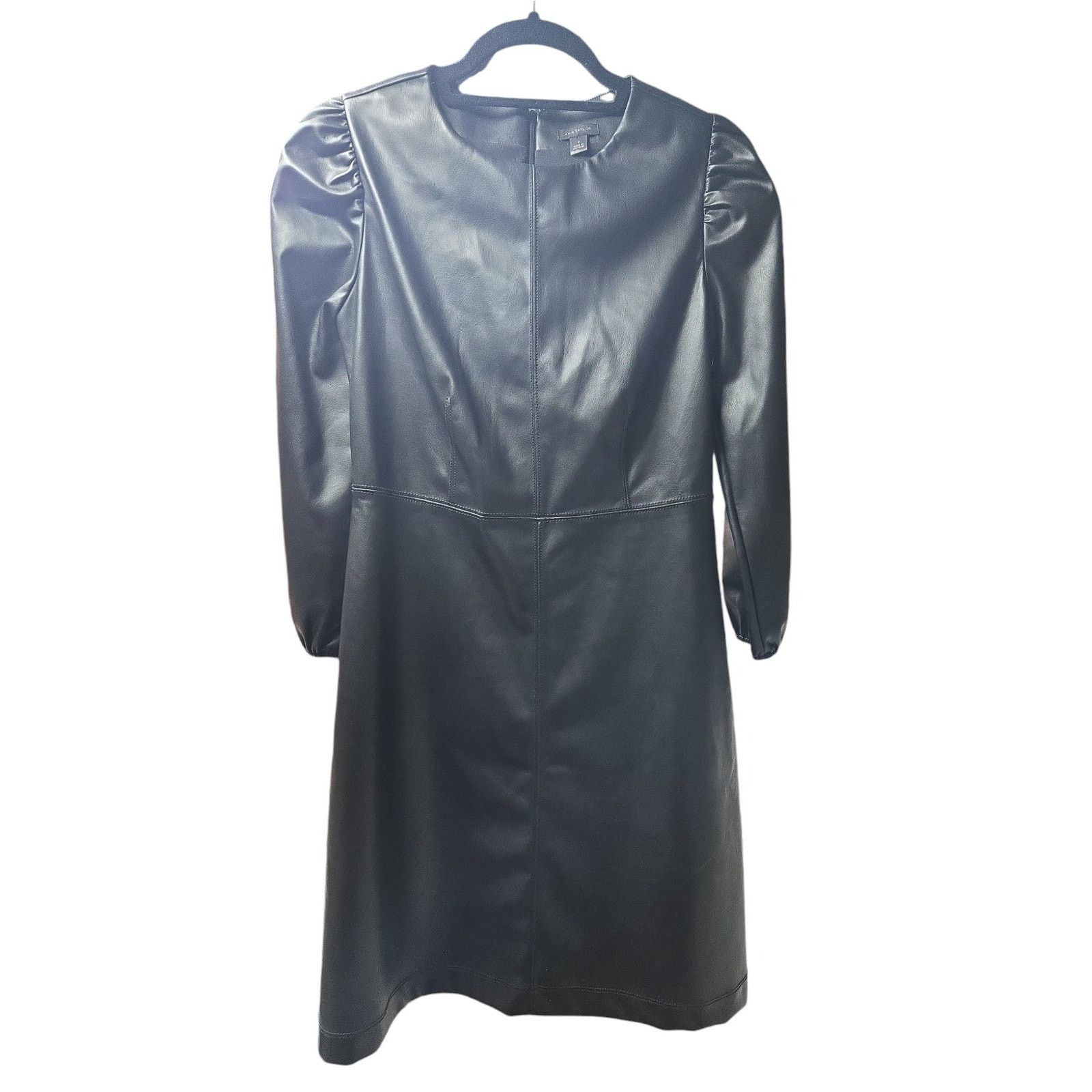 Ann Taylor Ann Taylor| Black, Faux Leather, Dress | Size 2 Size XS / US 0-2 / IT 36-38 - 6 Thumbnail
