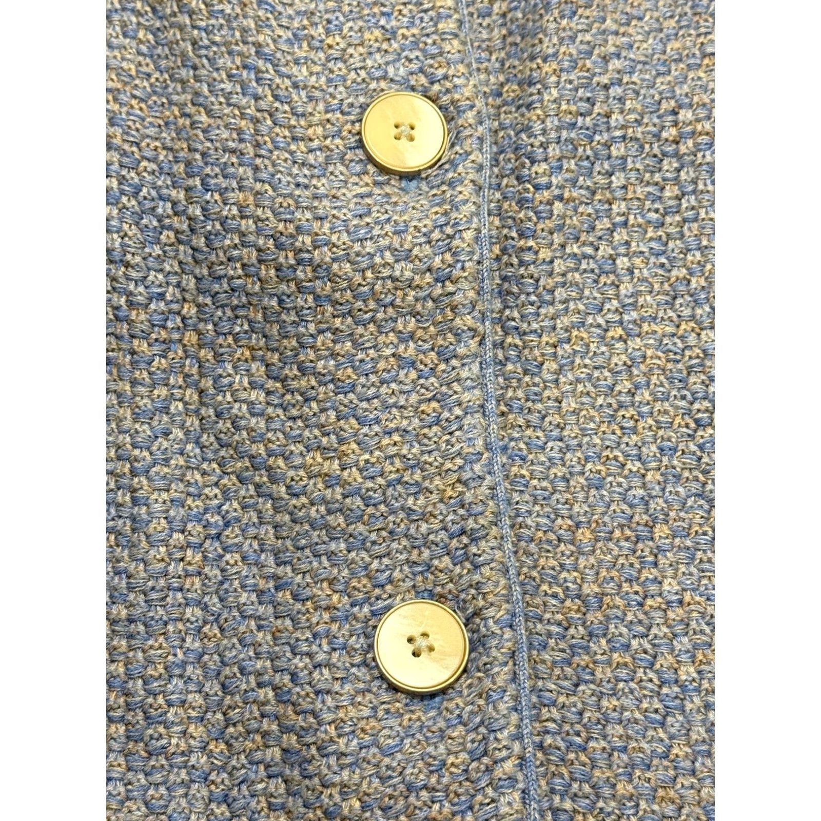 J.McLaughlin J McLaughlin Nan Long Cardigan Jacket Tweed Knit Modal Fringe Blue Sz L Size L / US 10 / IT 46 - 6 Thumbnail