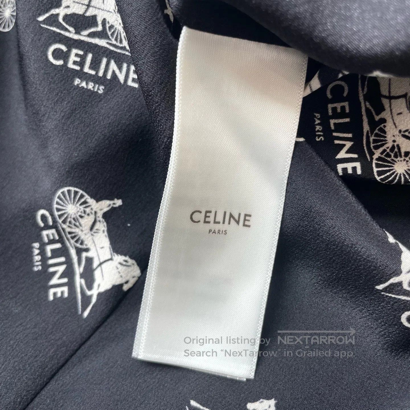 Celine CELINE Logo Printed Casual A-Line Skirt| Size 33" - 5 Thumbnail