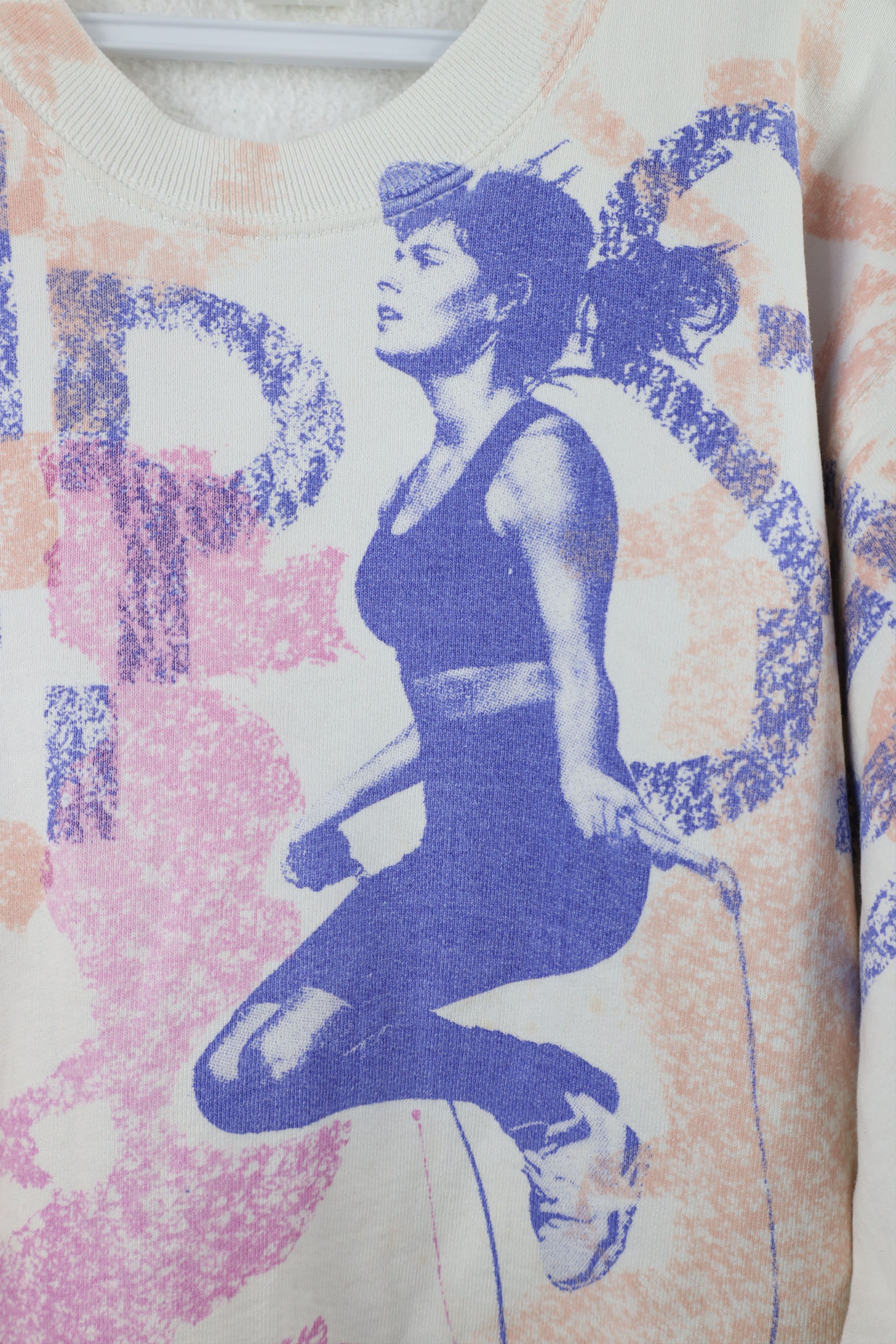 Vintage Vintage 90s Streetwear Workout All Over Print Sweatshirt USA Size L / US 10 / IT 46 - 4 Thumbnail