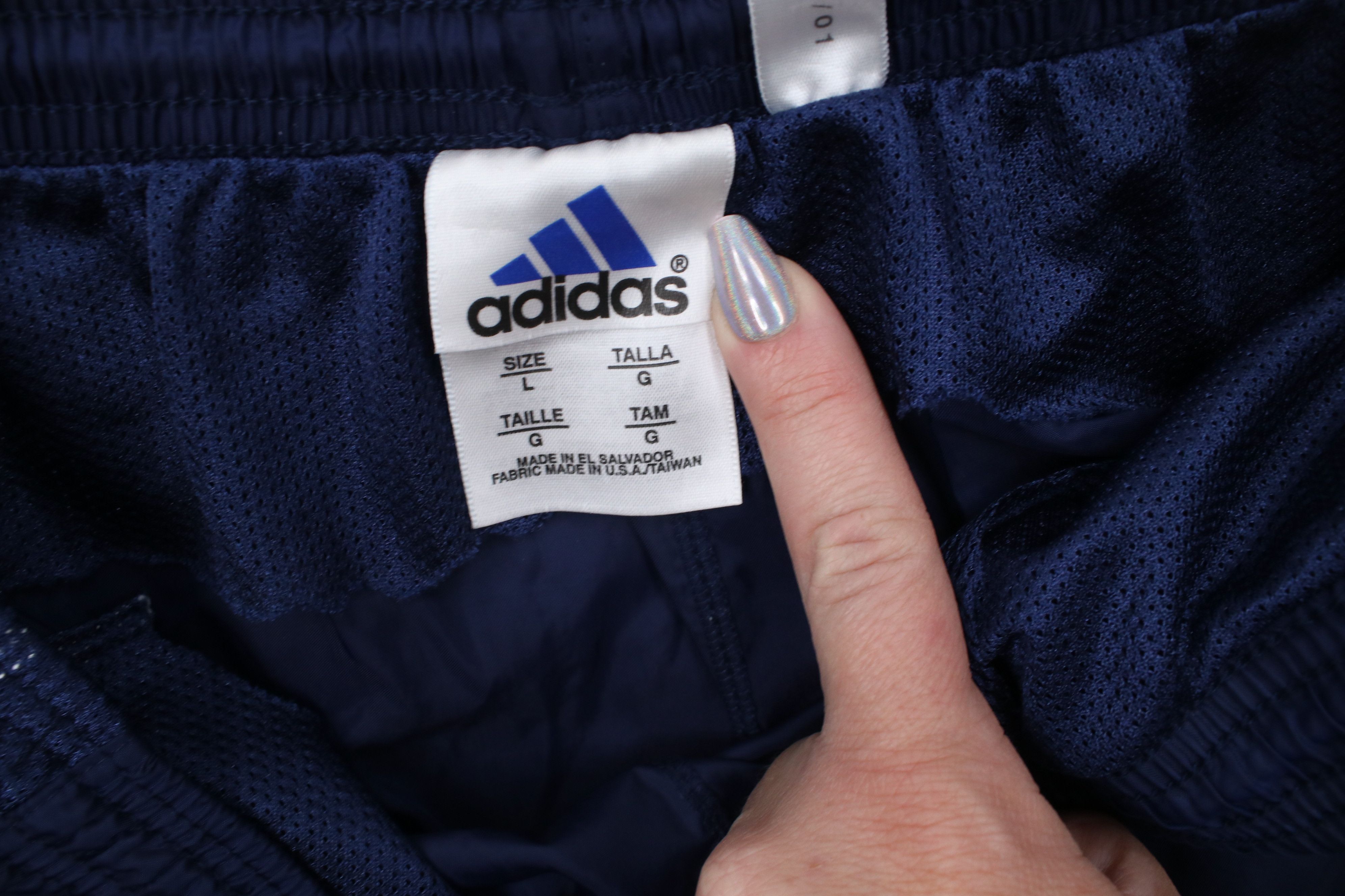 Adidas Vintage Y2K 2001 Adidas Lined Running Soccer Shorts Blue Size US 34 / EU 50 - 10 Thumbnail