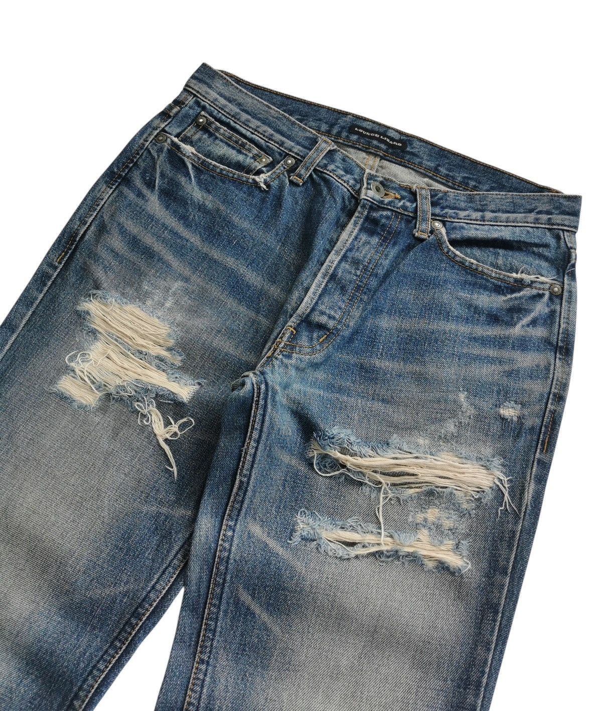 Lounge Lizard Avantgarde Lounge Lizard Clawmark Distressed Jeans LGB🟦A869🟦 Size US 30 / EU 46 - 6 Thumbnail