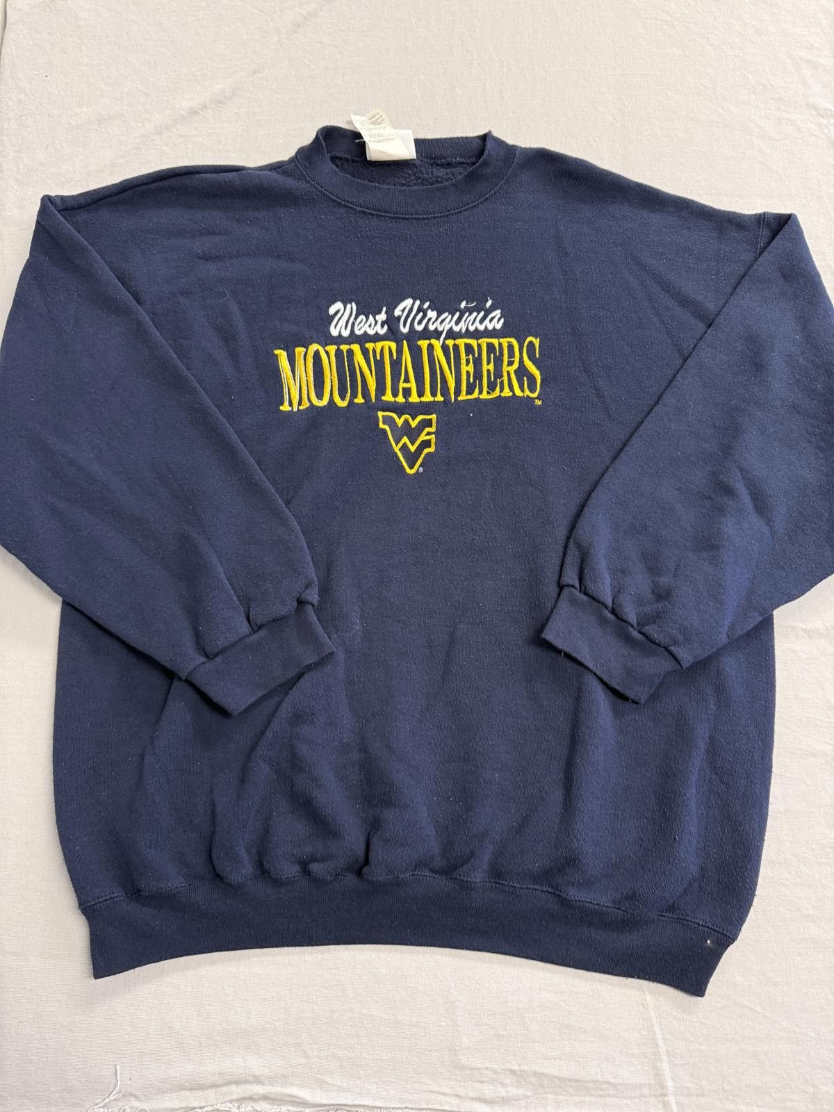 Logo Athletic WVU Vintage West Virginia Mountaineers University Crewneck Size US XXL / EU 58 / 5 - 1 Thumbnail