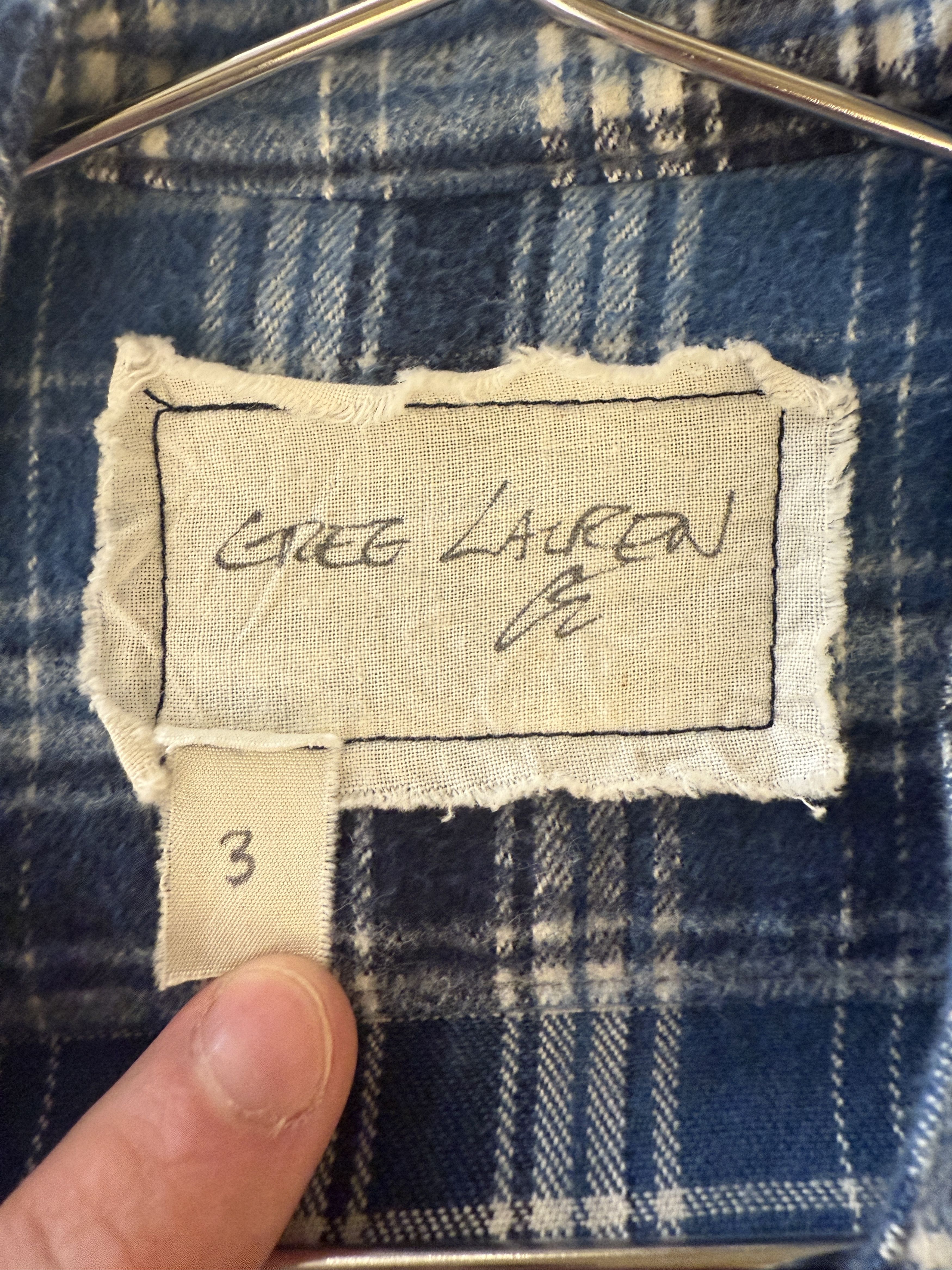 Greg Lauren $2k Greg Lauren Blue Plaid / Blue Nylon Zip Jacket Size US L / EU 52-54 / 3 - 3 Thumbnail