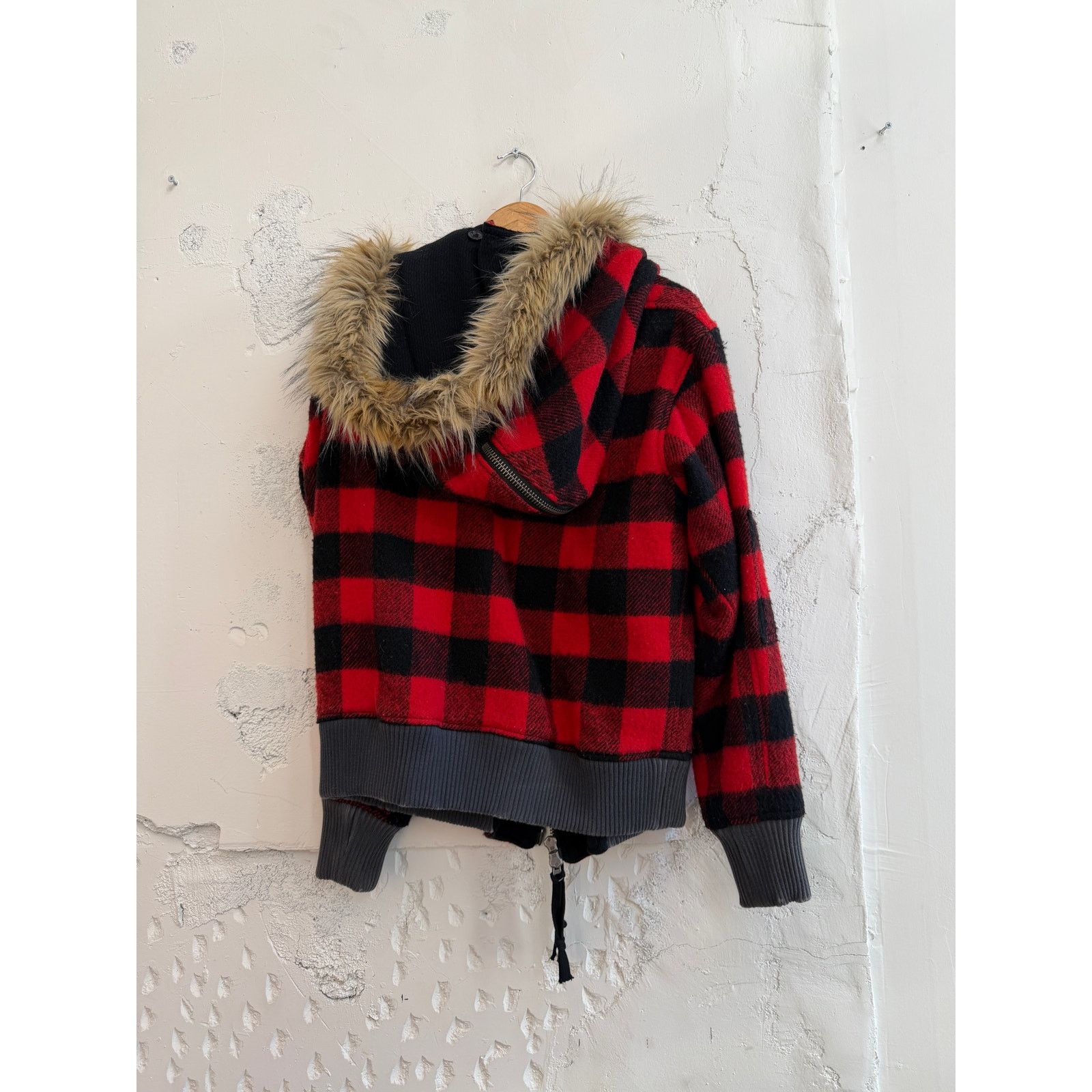 Greg Lauren Greg Lauren Sample Buffalo Plaid Fur Hooded Jacket Size US L / EU 52-54 / 3 - 2 Thumbnail