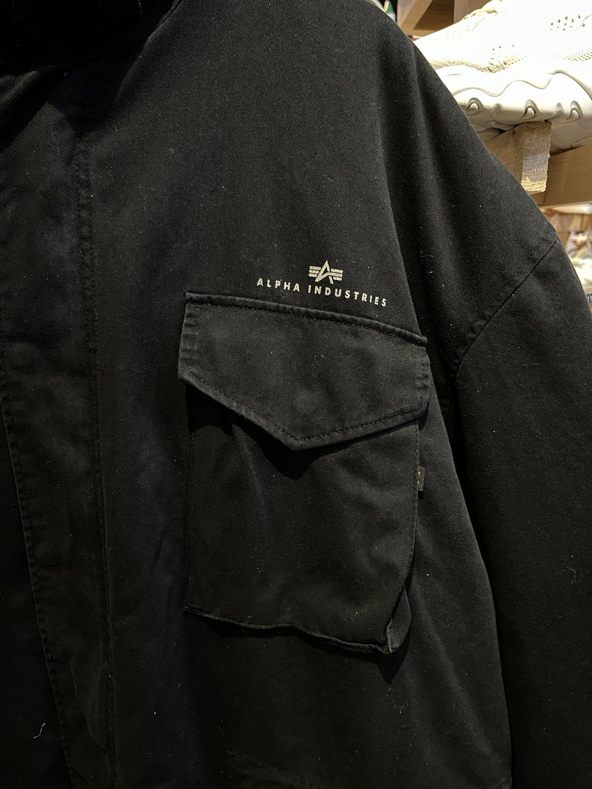 Alpha Industries × Japanese Brand × Vintage Alpha Industries Black Jacket Size US XXL / EU 58 / 5 - 2 Thumbnail