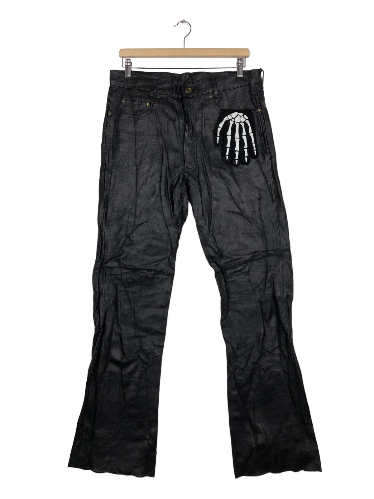 Genuine Leather 🔥90’s Genuine Leather Pants Riot Riot Franker Raff Simons Size US 32 / EU 48 - 1 Thumbnail