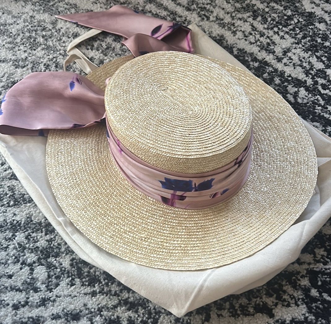 Gucci Gucci Straw Wide Brim Hat with Ribbon size M Size ONE SIZE - 3 Thumbnail