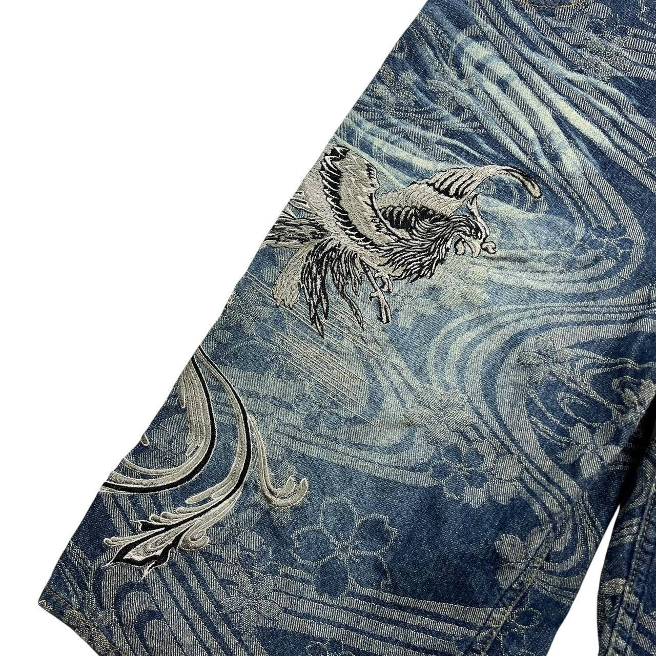 Karakuri Tamashii Karakuri Tamashii Embroidered Phoenix Shorts - Waist: 38” Size US 38 / EU 54 - 3 Thumbnail