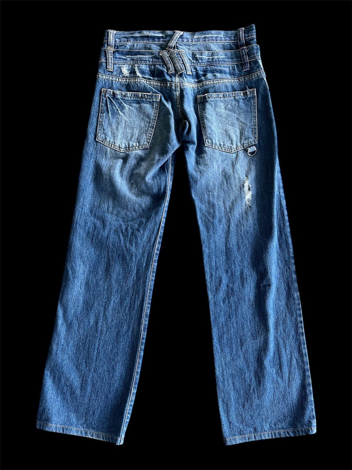 If Six Was Nine × Japanese Brand × Vintage Doublewaist Studded Pocket Nyalus Denim Size US 31 - 2 Thumbnail