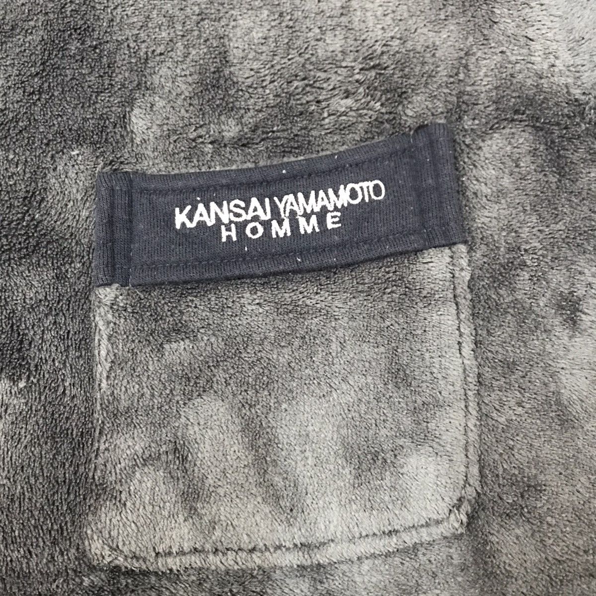 Japanese Brand × Kansai Yamamoto × Vintage Vintage Kansai Yamamoto Homme Velvet Sweater Half Button Up Size US M / EU 48-50 / 2 - 3 Thumbnail