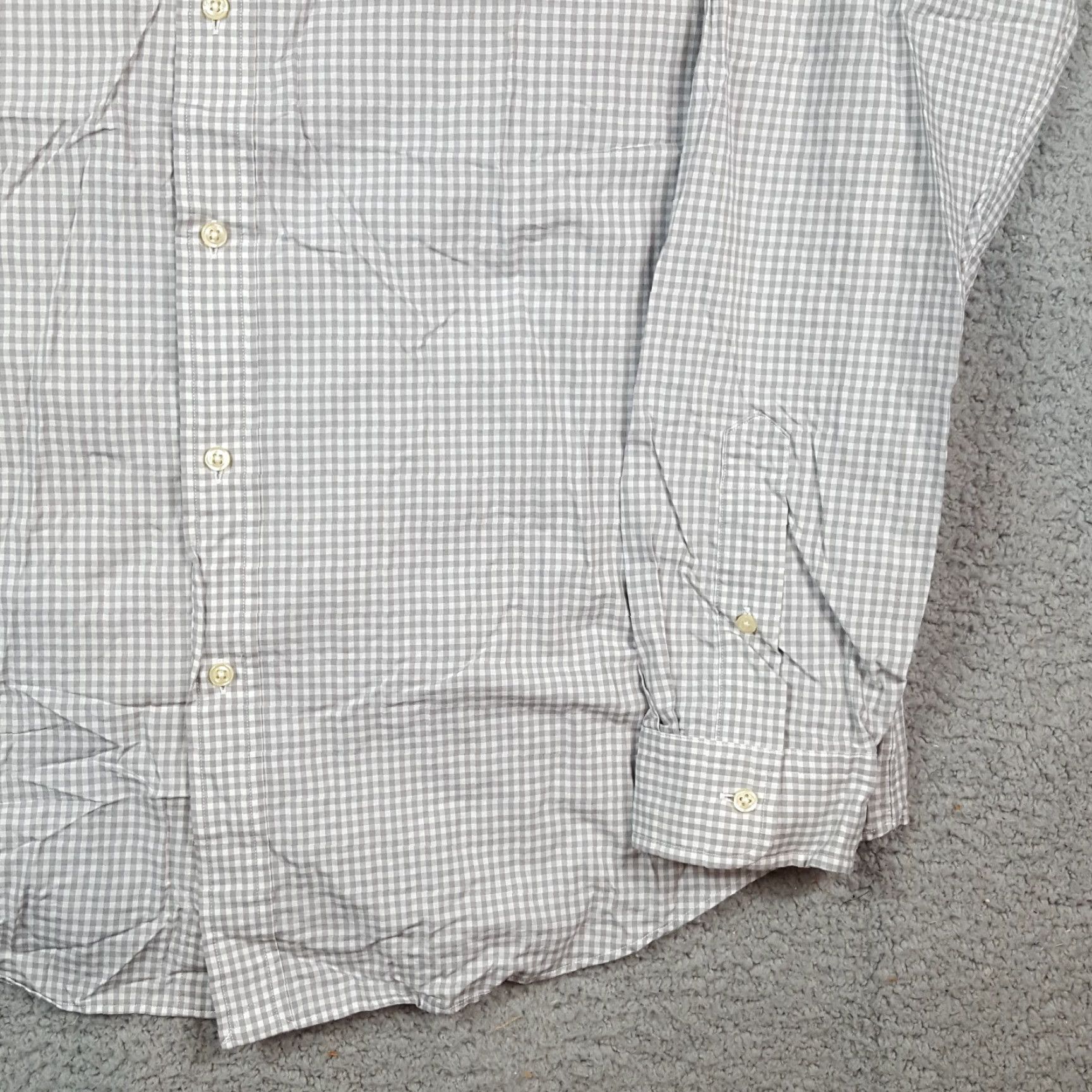 Ralph Lauren Vintage Ralph Lauren Men's Size XL Gray Gingham Plaid Button-Down Shirt Casual Workwear Retro 90s Size US XL / EU 56 / 4 - 4 Thumbnail