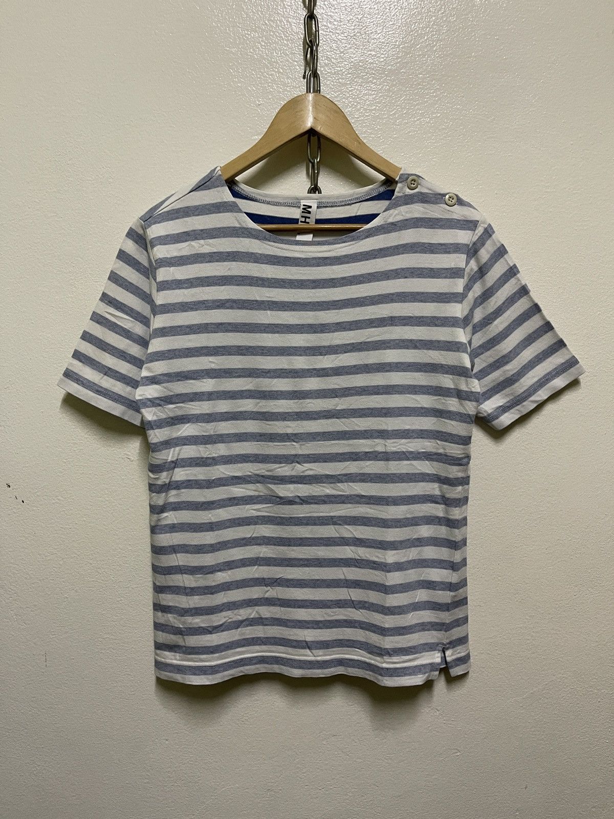 MHL Striped Boat Neck T Shirt